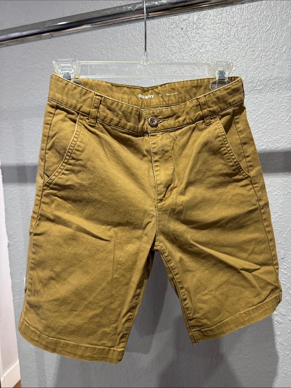 Old Navy Men's Mustard Flat-Front Chino Shorts